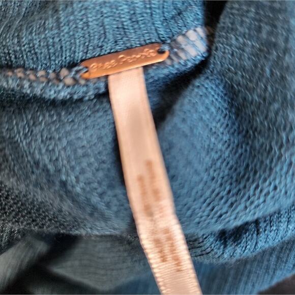 FREE PEOPLE SUNDOWN TEAL BLUE DRESS  MED - Picture 10 of 11